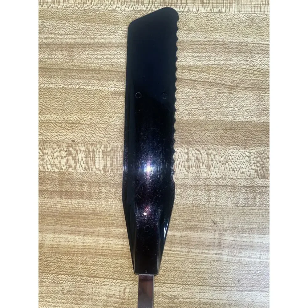 Vintage MCM Black Blade White Handle Serving Knife - Bonny USA